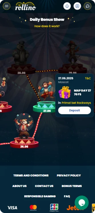 Rollino Casino Daily Bonus Show