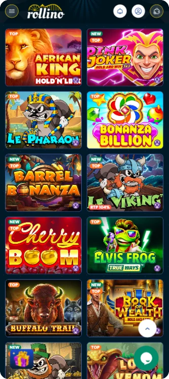 Rollino Casino games